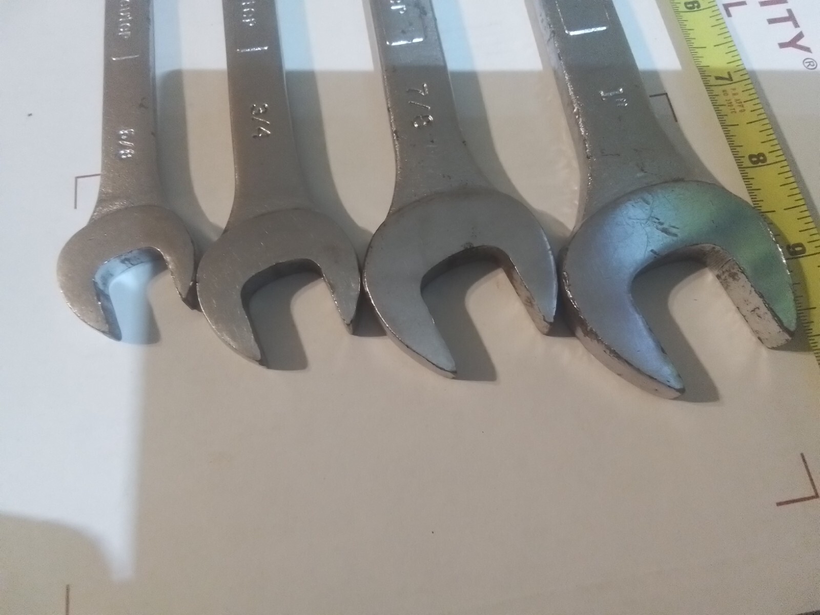 Vintage Kraeuter Open End Wrenches 4PC Standard SAE Wrench Set Made in