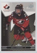 2018 UD TEAM CANADA JUNIORS WOMENS HIGH GLOSS PARALLEL INSERT ERIN AMBROSE /25