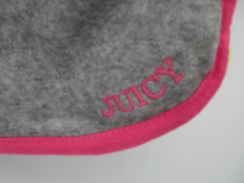 JUICY COUTURE Terry Cloth Short Set Girl's 5 Zip Front Hoodie And Shorts GREY - Picture 7 of 9