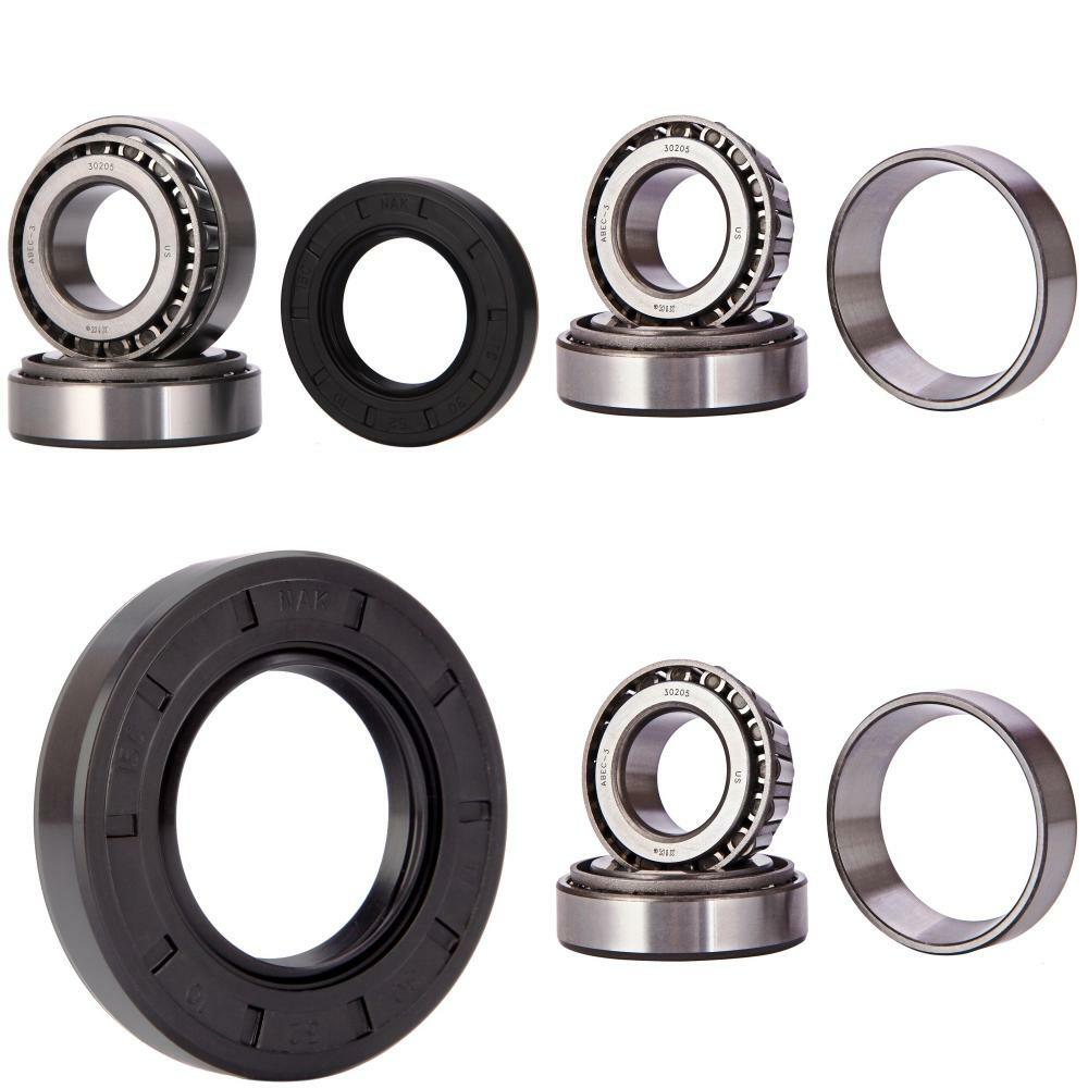 XiKe 2 Set Fits For 1'' Axles Trailer Wheel Hub Bearings Kit, L44643/L44610 And 12192TB Seal OD 1.980'', Dust Cover And Cotter Pin, Rotary Quiet High