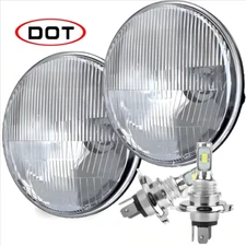 Pair 7inch Round Led Headlights Lamp Hi/Lo Beam for Chevy Bel Air 1955 1956 1957