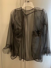 small womens lingerie top black sheer
