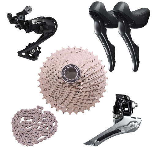 SHIMANO 105 R7000 2x11 Road Bike Groupset Shifter,Derailleur,Mid Cage,11-34T 5pc - Picture 1 of 10