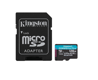 Kingston Canvas Go Plus microSDXC Memory Card 200MB/s A2 U3 V30 Card SDCG4/128GB