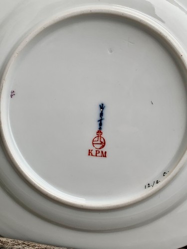 Antik KPM Berlin Teller Porzellan Potsdamer Stadtschloss Gold Tee Kaffeetasse - Bild 4 von 4
