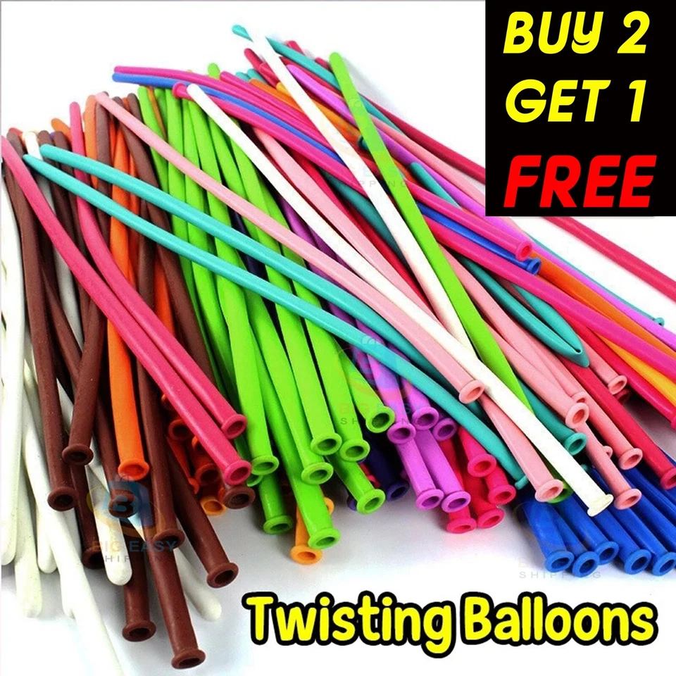 CREATIVE BALLOONS 100 X Long Plain Balloons Latex Balons 260Q Twisting Modelling Long Balloons UK