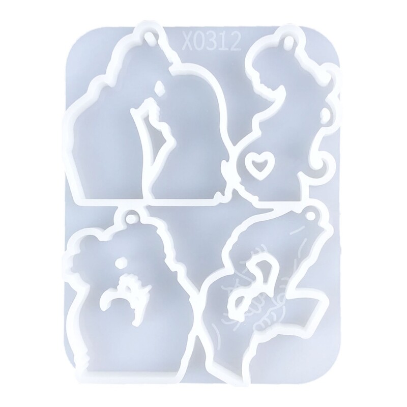Durable Silicone Molds for Epoxy Resin Christmas Family Pendants
