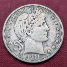 1911 S Barber Half Dollar 50c Better Grade XF + #47412