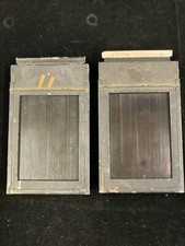 VINTAGE LOT OF 2 FOLMER GRAFLEX 2 1/4" X 3 1/4" ALL METAL GRAPHIC FILM HOLDERS