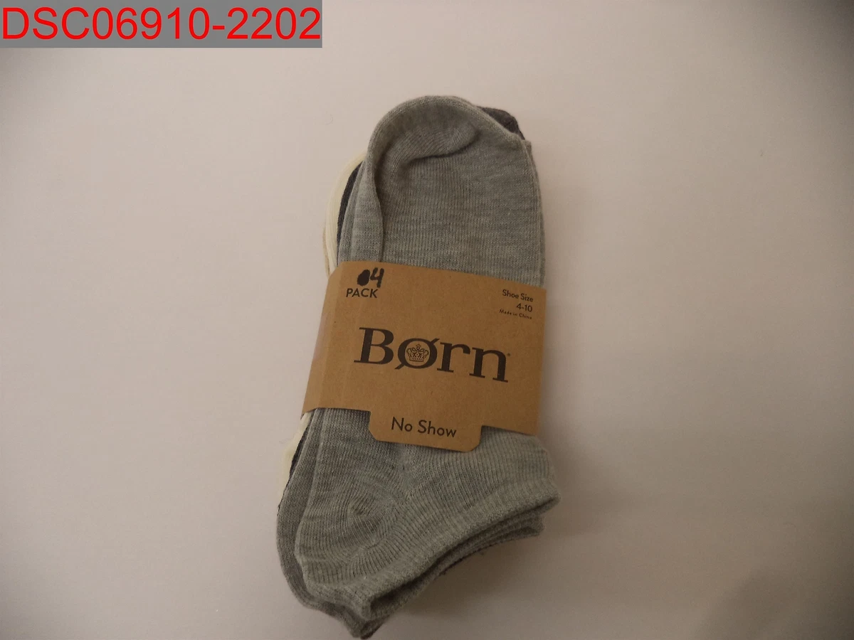 NWOT Born Women s Multicolor 4 Pairs No Show Socks Shoe Size 4 10 190131046364