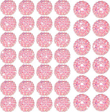 40 Pcs 20 mm Rhinestone Beads Bulk Crystal Round Disco Ball Chunky Bubblegum Bea
