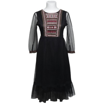 Tintoretto, Kleid, Größe: 38, Schwarz/Mehrfarbig, Metallfaser/Polyester #Akm