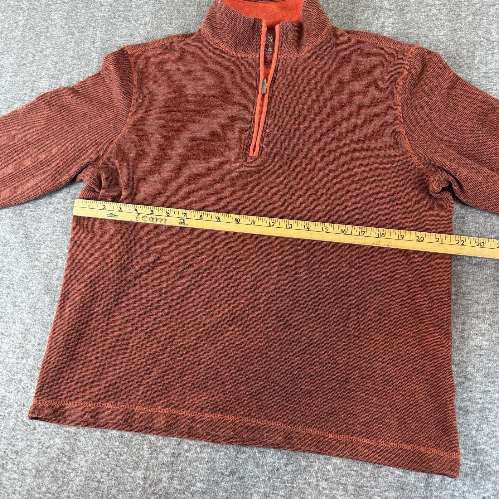 Bugatchi Uomo Quarter Zip Pullover Red Heather Kn… - image 8