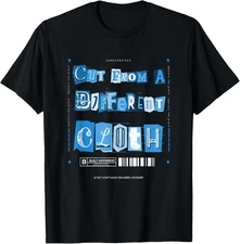 Blue Cut From A Different Cloth Blue Color Graphic T-Shirt