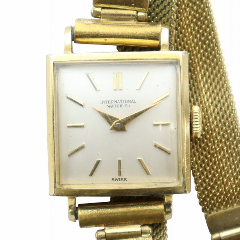 IWC IWC Watch Antique Watch Quartz Square White Dial GColor GGY04 /MQ Ladies