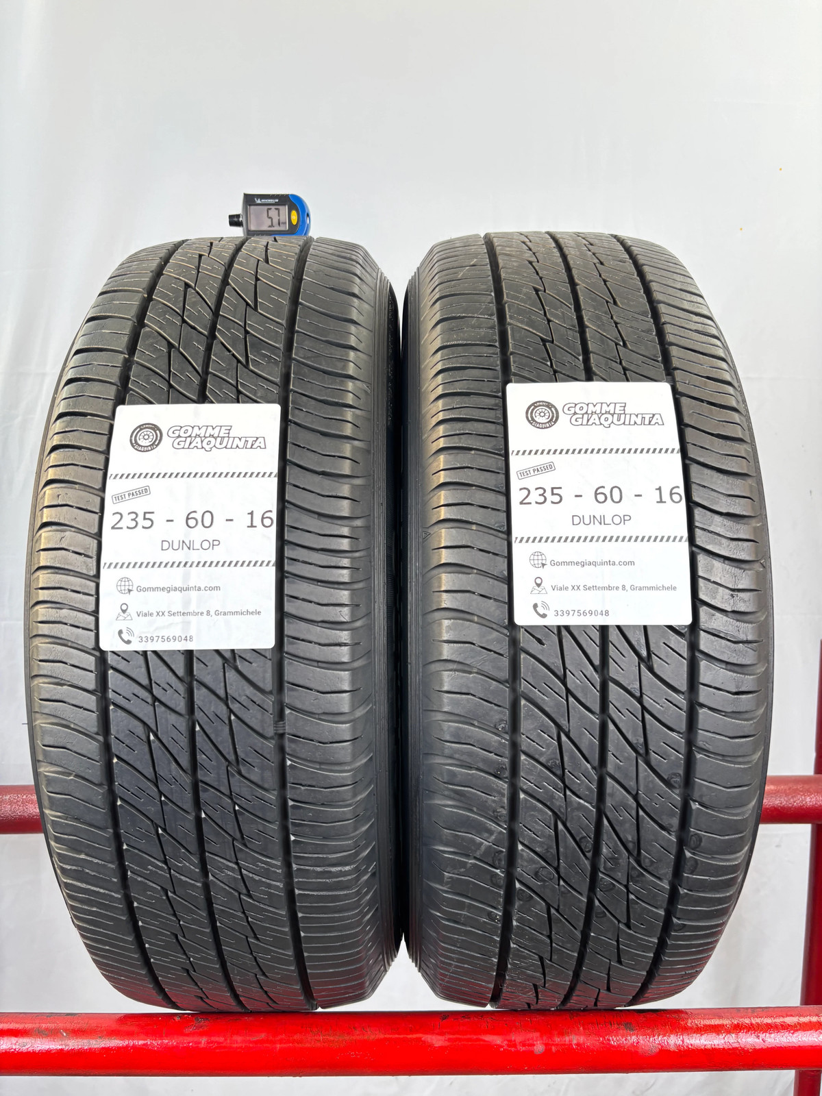 Pneumatici usati 235 60 r16 100h Gomme Estive 2 PZ Dunlop Batt 5,7mm Dot 18