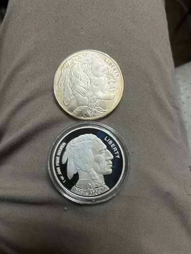 2-ounces Of 999 Silver Buffalo Head Design