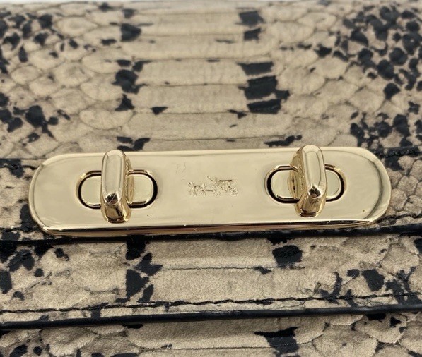 COACH Exotic Swagger Python Embossed Leather Doub… - image 7