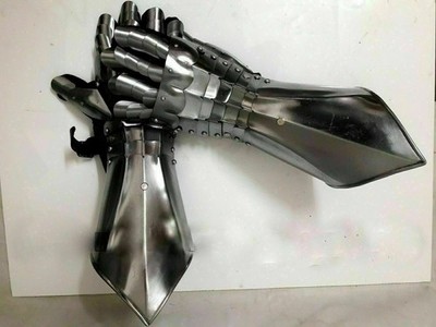 18G Steel Medieval Knight Gauntlets Armor Gloves SCA LARP Functional Gloves
