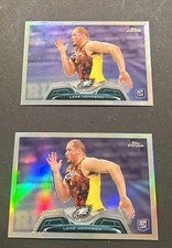LOT (2) 2013 TOPPS CHROME LANE JOHNSON CHROME REFRACTOR SP RC LOT X2!