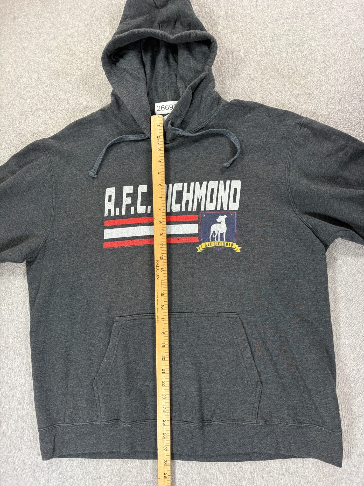 AFC Richmond Screened Ted Lasso Soccer Hoodie Sweatshirt (Men's XL) Gray image 9