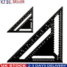 2 Pcs Speed Square Set,Metric Triangle Ruler, Aluminum Alloy Carpenters Tools