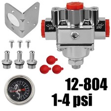 38 In Npt Inlet 12-804 1-4 Psi Carburetor Fuel Pressure Regulator W Fuel Gauge