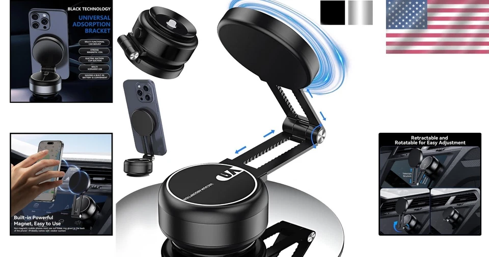 Magnetic Car Phone Holder - Hands-Free Mount - Image 2 of 4