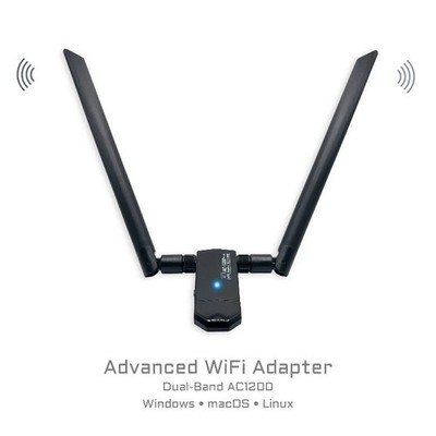 AC1200 USB WiFi Adapter RTL8812AU Kali Linux Ubuntu Mint Windows Monitor Mode