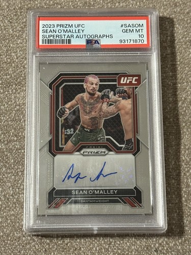 Sean O’Malley Auto 2023 Panini Prizm Superstar PSA 10
