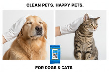 Pet Grooming Glove Wipes for Dogs  Cats   Hypoallergenic, Deodorizing,
