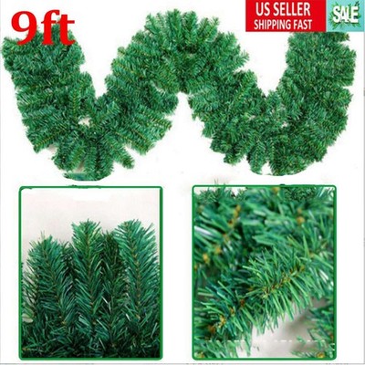 9FT Christmas Garland Artificial Colorado Pine Garland Greenery HomeGarden Decor