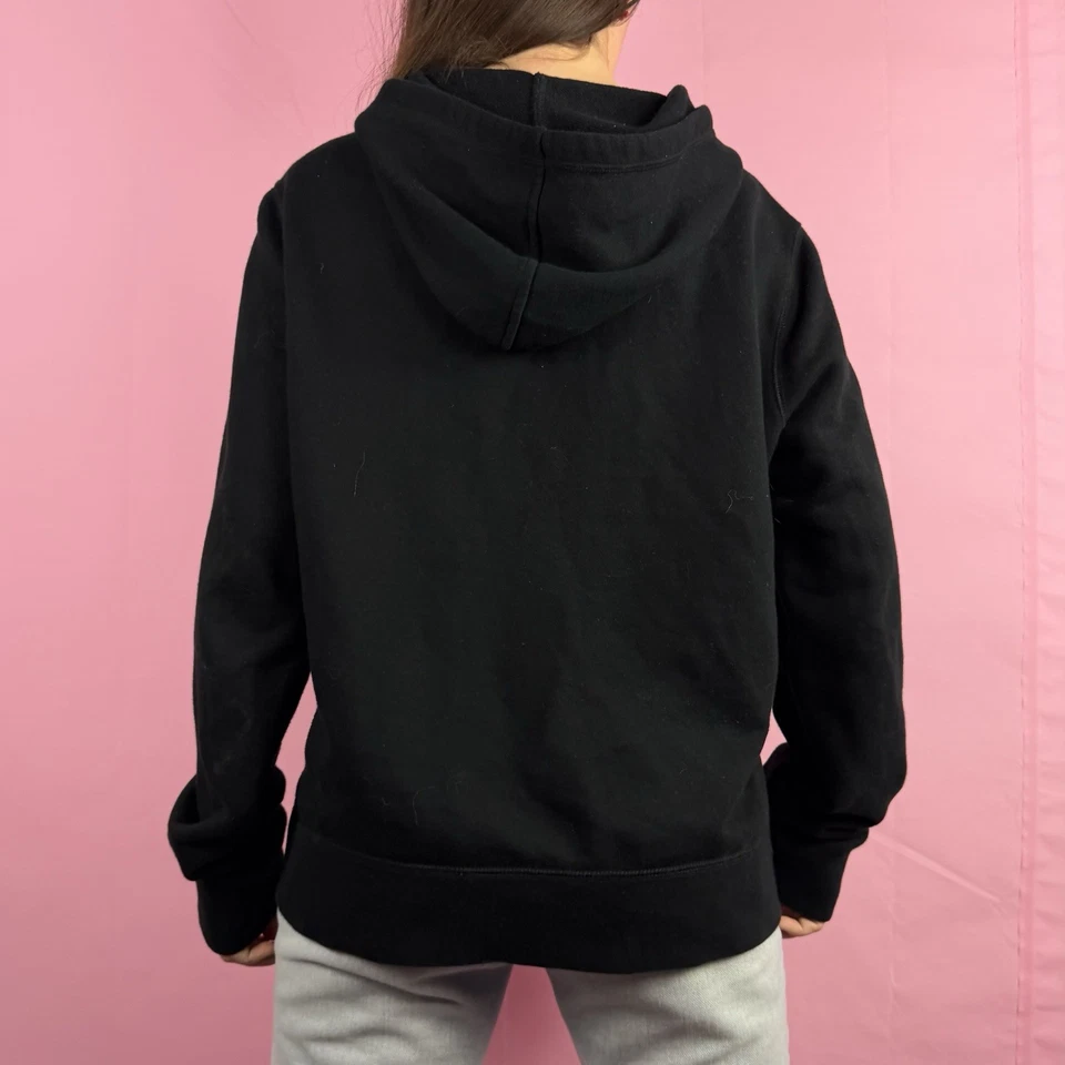 Moletom com capuz feminino Y2k Ralph Lauren zíper completo preto roxo pônei tamanho XL - Imagem 2 de 4