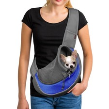 Pet Sling Carrier for 10-15 lbs Small Dogs Cats Hands-Puppy Carrier with ...