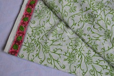NO TARRIF CHARGES 100 ZK 160 Hand Block Floral Print 100 Cotton 10 Yard Fabric