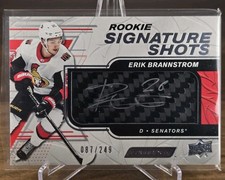 2019-20 Upper Deck Engrained Erik Brannstrom Rookie Signature Shots Auto /249 RC