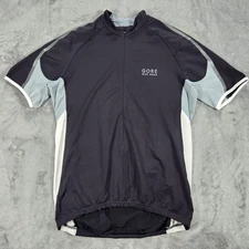 Gore Bike Wear Shirt Mens XL Black Cycling Jersey 3 Pocket Half Zip Reflective