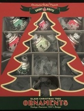 Christopher Radko for Shiny Brite 2012 Set Of 8 Ornaments 1940  s Designs 1.75  