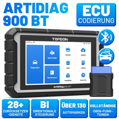 TOPDON ArtiDiag900 BT Kfz OBD2 Diagnosegerät ECU Codierung Alle Systeme Deutsch