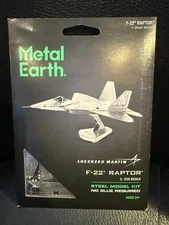 Metal Earth F-22 Raptor Steel Model Kit Fascinations Lockheed Martin Aircraft