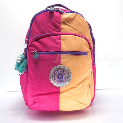 Kipling Seoul Backpack Laptop Travel Bag KI4215 ChromaPop Azalea