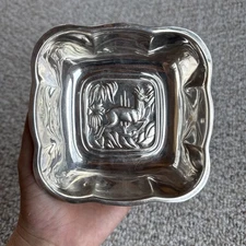 Vintage International Silver Co. 8149 Antelope Silverplate Nut/Bon Bon Bowl 5.5”