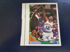 Derek Harper Dallas Mavericks 1993 - 1994 Topps NO NAME ERROR RARE PROOF