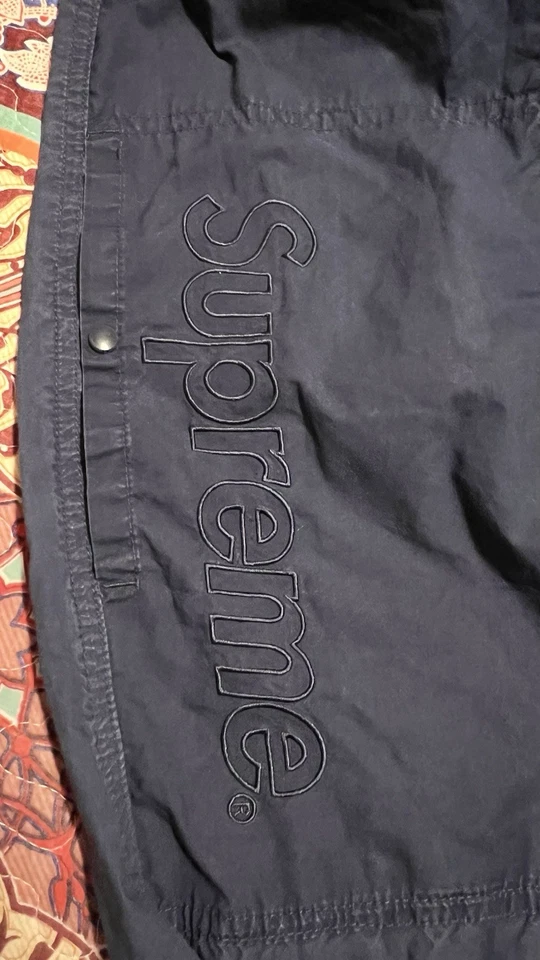 Pantalón Jogger Supreme Spellout Bordado Ripstop Azul M Foto 4 de 4