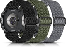 3 Pack Adjustable Nylon Sport Band Compatible with Samsung Galaxy Watch 40mm 44m