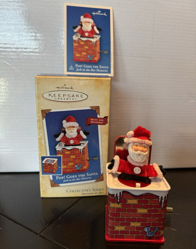 Hallmark Keepsake Pop! Goes the Santa Ornament Sound Motion Dated 2004