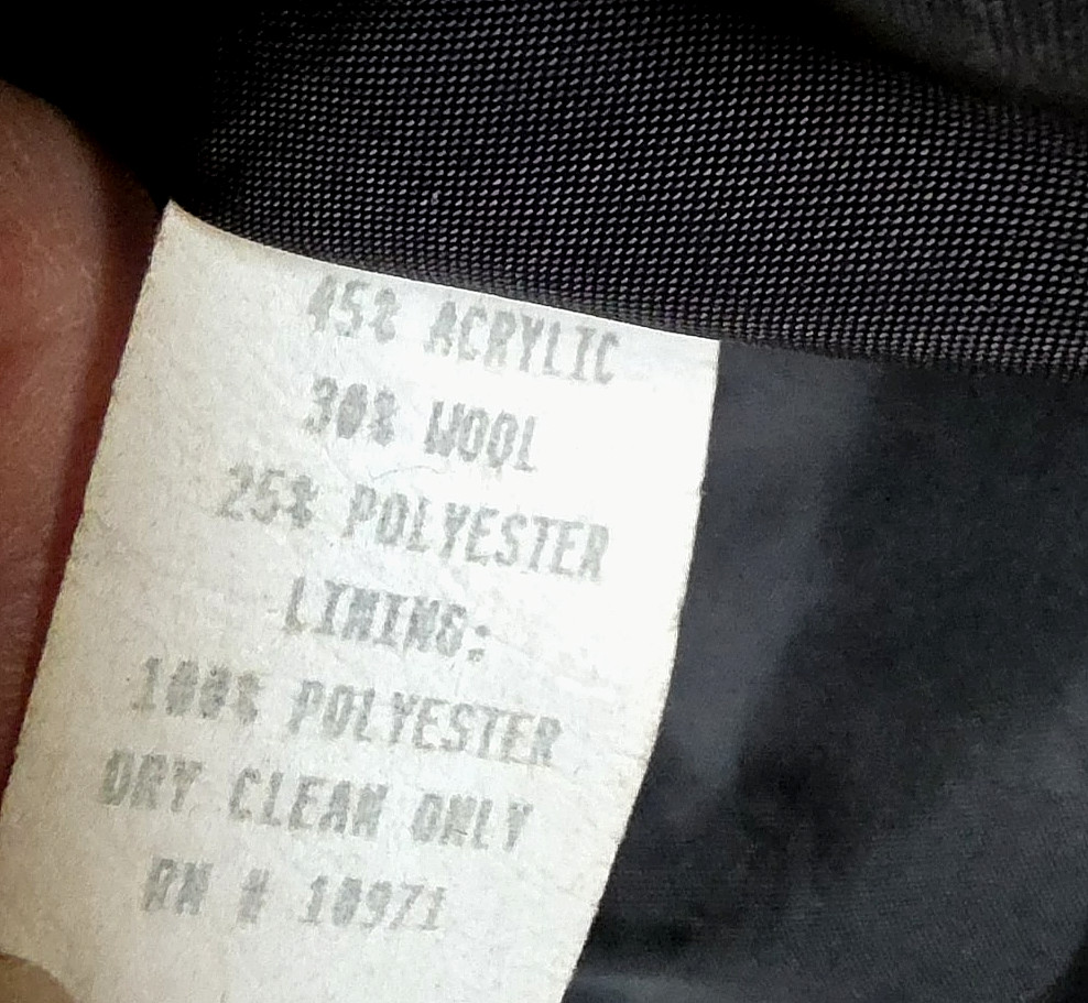 Vintage Maurices Wool Black Brown Rustic Work Barn Chore Coat Jacket Womens Sz L View 6