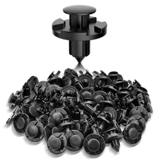 8mm Hole Dia Plastic Rivets Fastener Push Clips Black for Car Auto Fender 100pcs