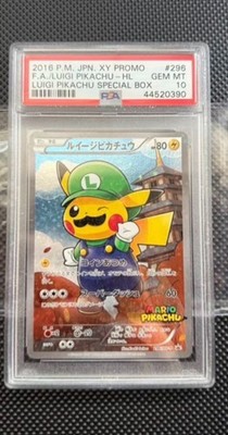 Pokemon TCG Japanese LuiAi Pikachu XY Promos 296/XY-P Holo Mario Game