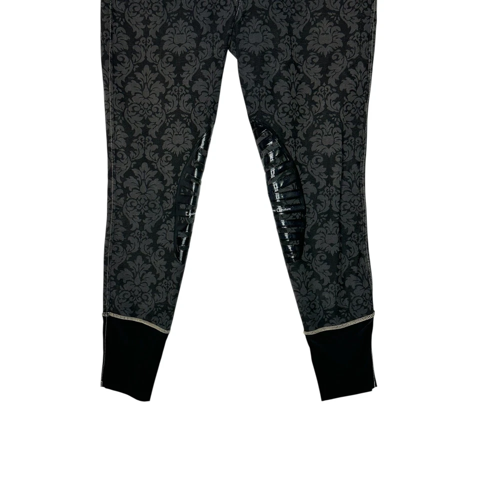 Calça de Equitação Equine Couture Feminina Natasha Calças Damasco 32 Preta Equestre - Imagem 3 de 4